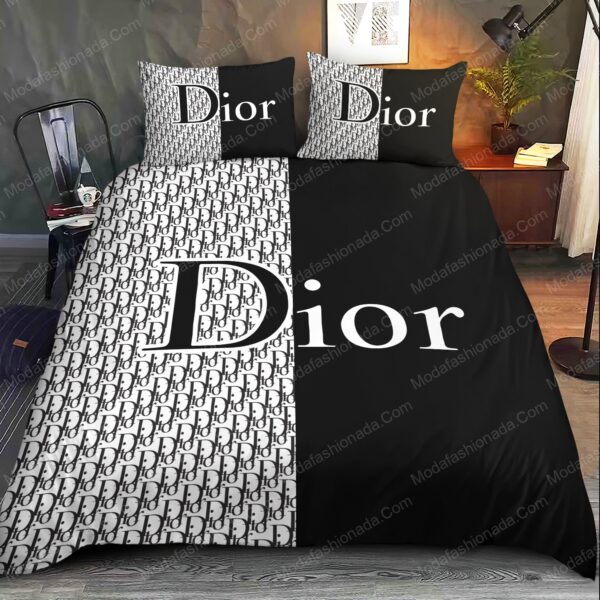 Black And White Dior Bedding Sets - Image 2