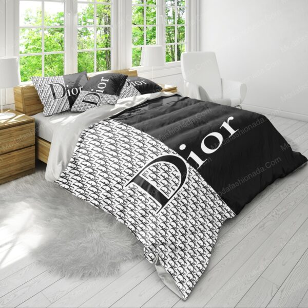Black And White Dior Bedding Sets - Image 4