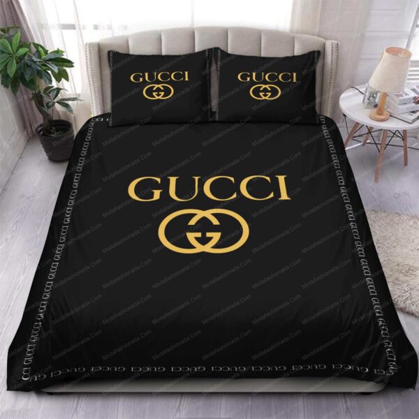 Black Gucci Bedding Sets - Image 4