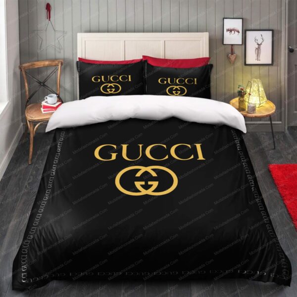 Black Gucci Bedding Sets - Image 5
