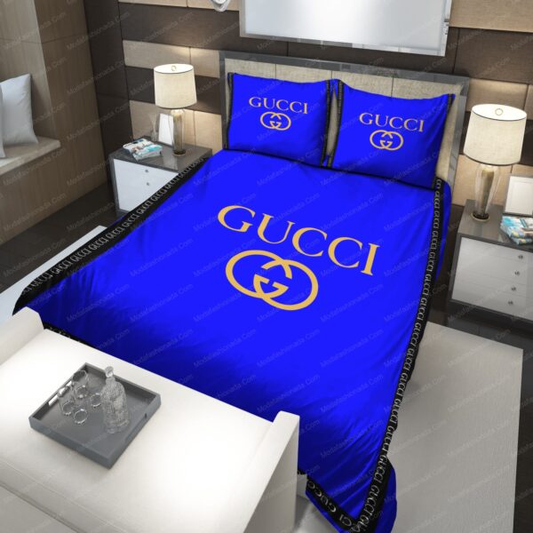 Blue Gucci Bedding Sets - Image 2