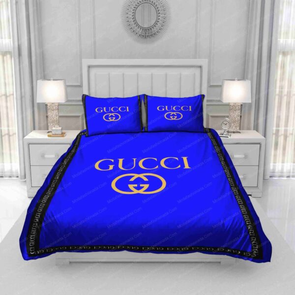 Blue Gucci Bedding Sets - Image 3