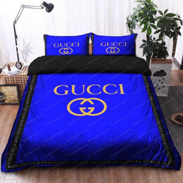 Blue Gucci Bedding Sets - Image 6