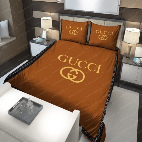 Brown Gucci Bedding Sets - Image 2