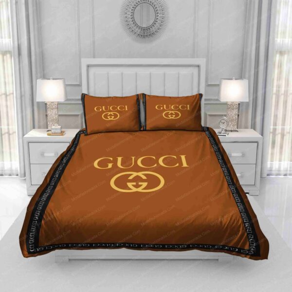 Brown Gucci Bedding Sets - Image 3