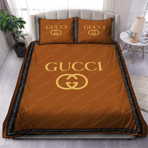Brown Gucci Bedding Sets - Image 4