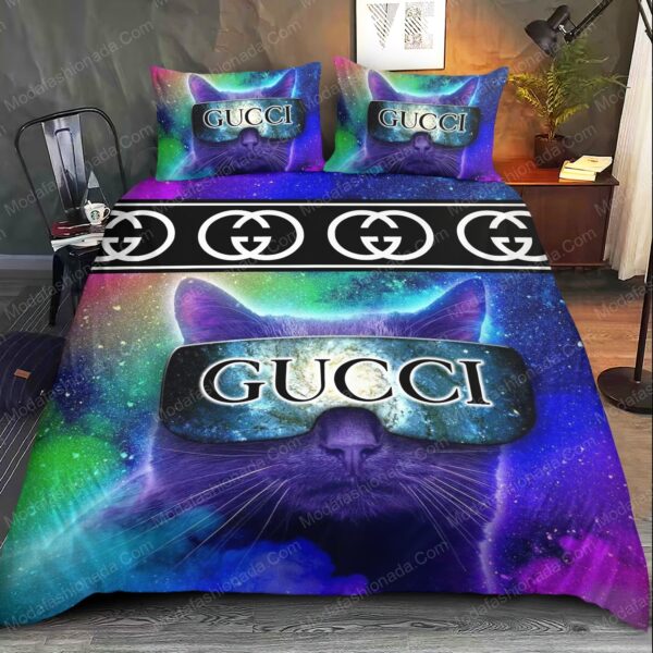 Cats Glasses Gucci Bedding Sets - Image 2
