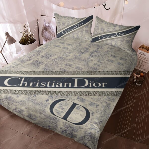 Christian Dior Toile De Jouy Pattern Bedding Sets - Image 3