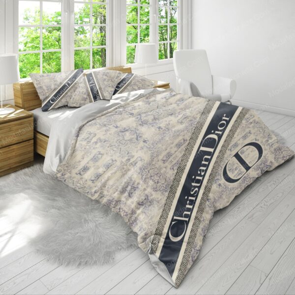 Christian Dior Toile De Jouy Pattern Bedding Sets - Image 4