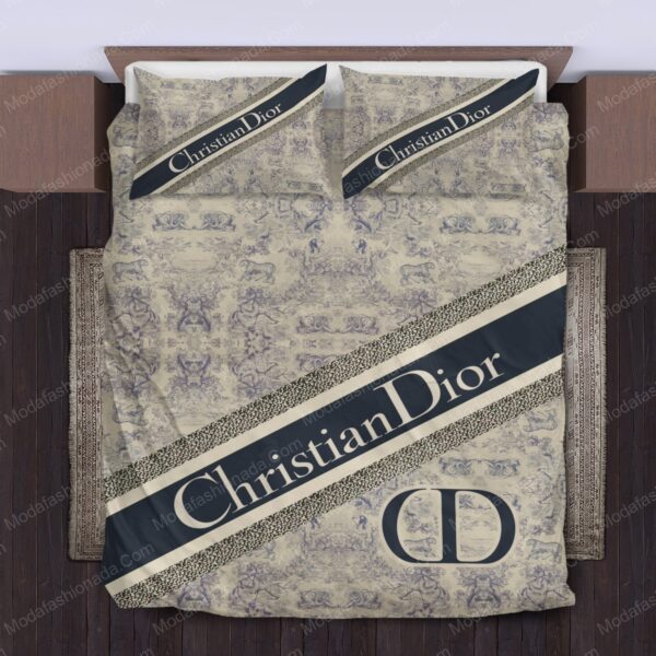 Christian Dior Toile De Jouy Pattern Bedding Sets
