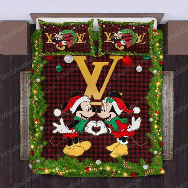 Christmas Mickey And Minnie LV Bedding Sets