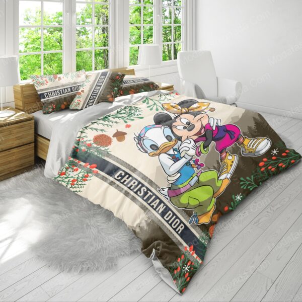 Donal Mickey Mouse Christian Dior Christmas Bedding Sets - Image 4