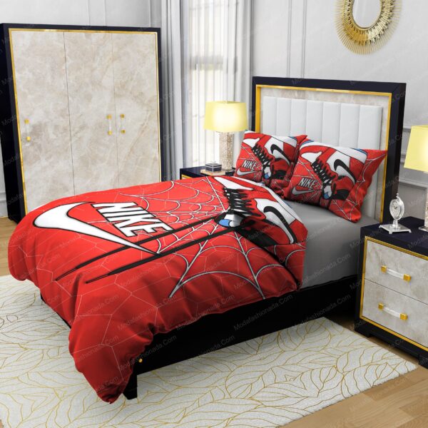 Famous Nike Air Jordan and Cobweb Design & Quality Comfortable 4 Pieces Bedding Sets - Image 4