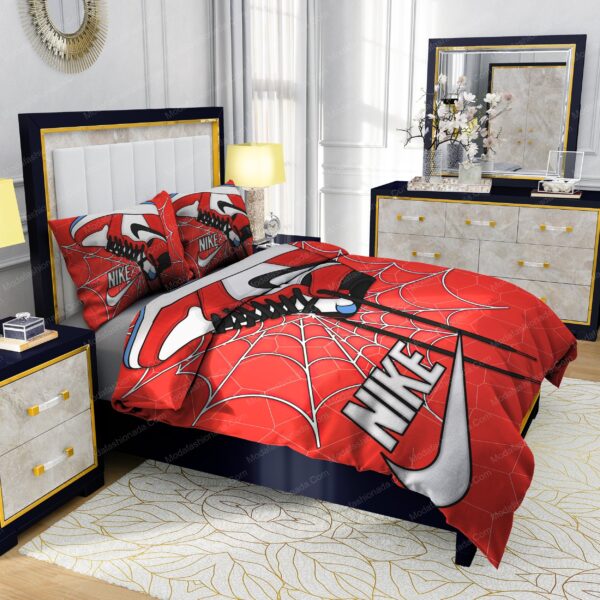 Famous Nike Air Jordan and Cobweb Design & Quality Comfortable 4 Pieces Bedding Sets - Image 5