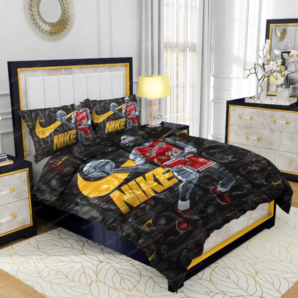 Famous Nike Air Jordan Design & Quality Comfortable 4 Pieces Bedding Set - Image 2