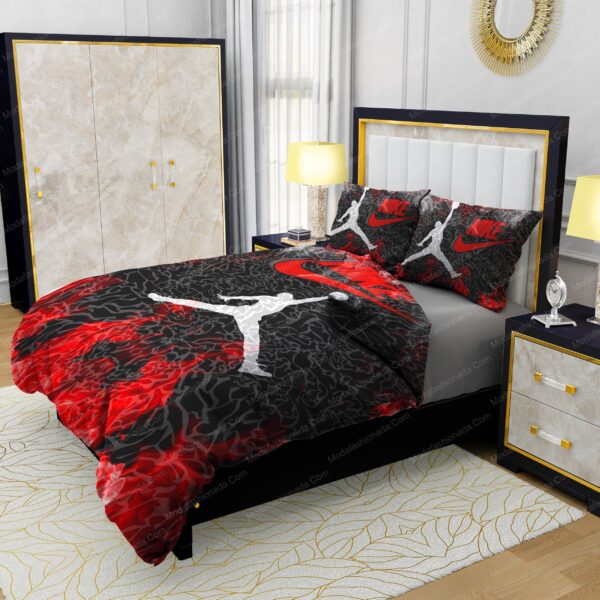 Famous Nike Air Jordan JUST DO IT Design & Quality Comfortable 4 Pieces Bedding Sets - Image 4