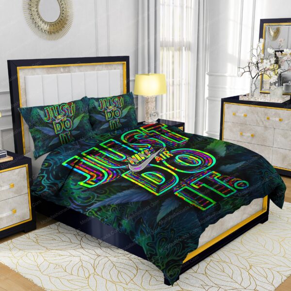 Famous Nike Weed Design & Quality Comfortable 4 Pieces Bedding Sets - Image 2