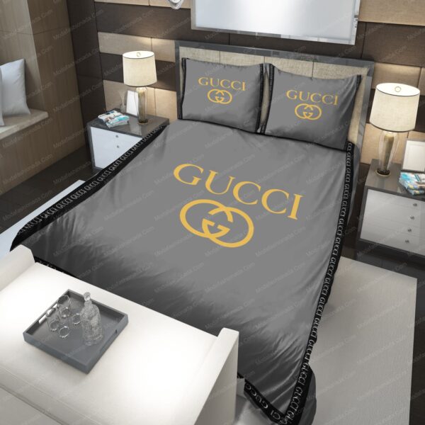 Grey Gucci Bedding Sets - Image 2