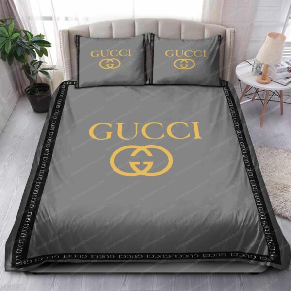 Grey Gucci Bedding Sets - Image 4