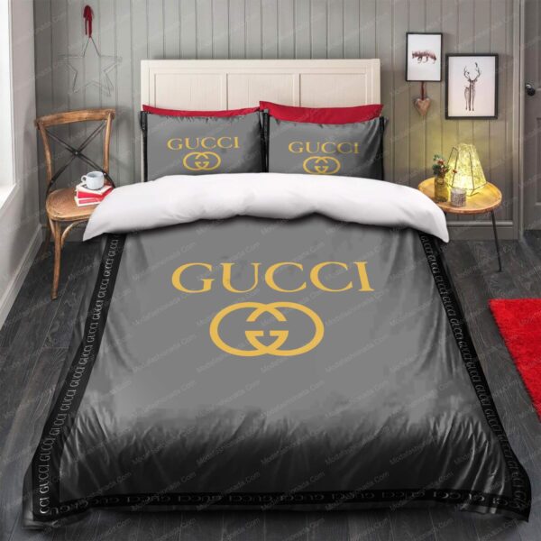 Grey Gucci Bedding Sets - Image 5