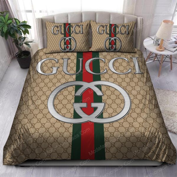 Luxurious Iconic Gucci Logo 3D Bedding Sets - Image 4