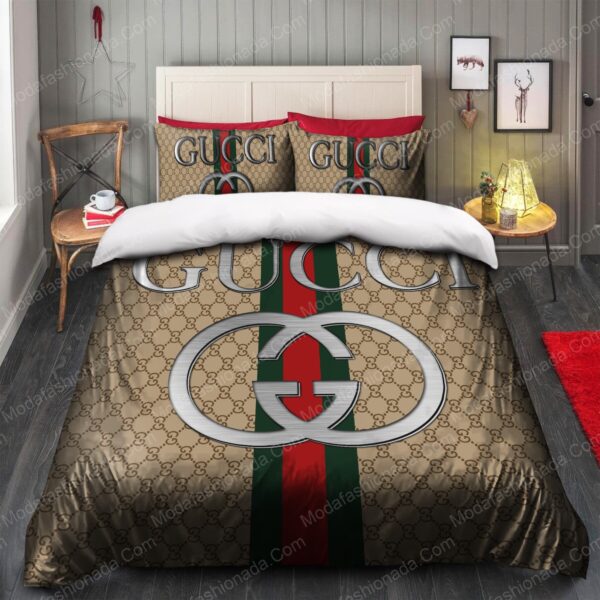 Luxurious Iconic Gucci Logo 3D Bedding Sets - Image 5
