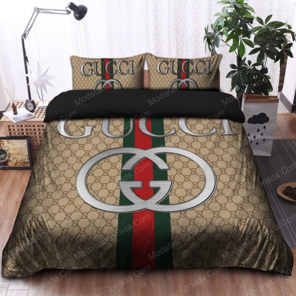 Luxurious Iconic Gucci Logo 3D Bedding Sets - Image 6