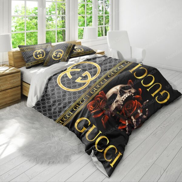 Gucci Skull And Roses Bedding Sets - Image 4