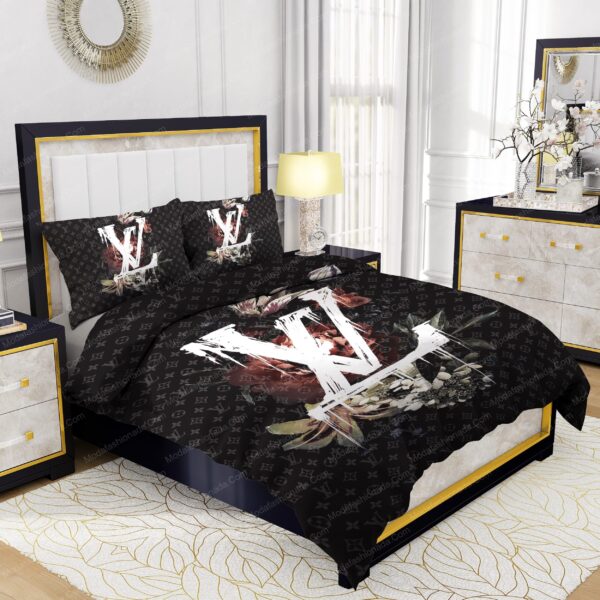 Lily Peony Louis Vuitton Bedding Sets - Image 2