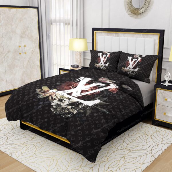 Lily Peony Louis Vuitton Bedding Sets - Image 3