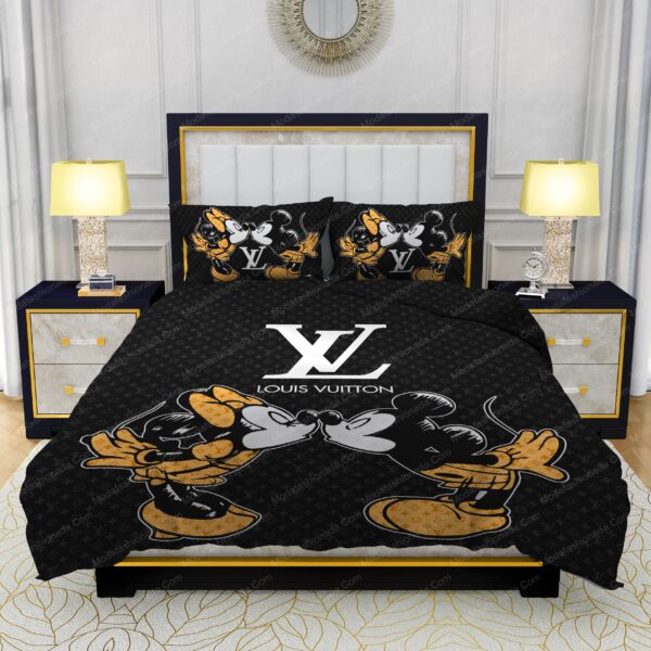 Louis Vuitton And Mickey Mouses Bedding Sets