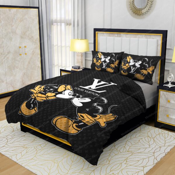 Louis Vuitton And Mickey Mouses Bedding Sets - Image 3