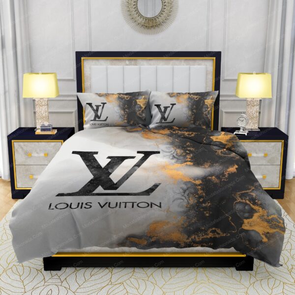 Louis Vuitton Marble Background Bedding Sets