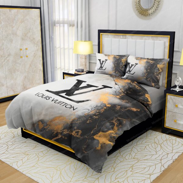 Louis Vuitton Marble Background Bedding Sets - Image 3
