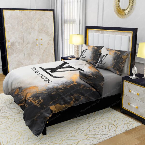 Louis Vuitton Marble Background Bedding Sets - Image 4