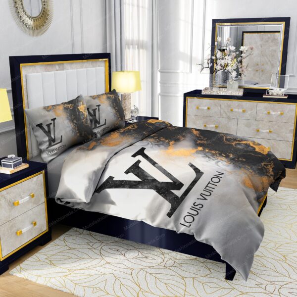Louis Vuitton Marble Background Bedding Sets - Image 5