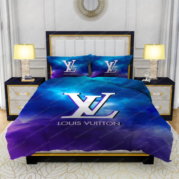Louis Vuitton Watercolor Background Bedding Sets