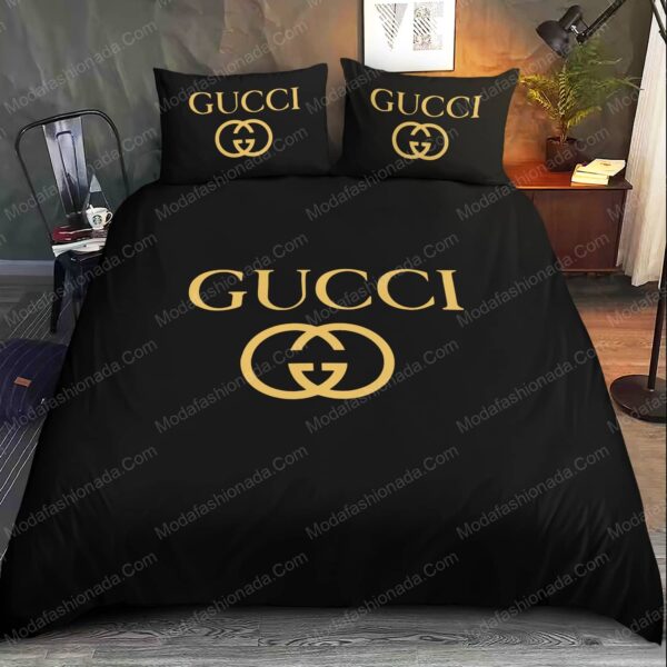 Luxury Gucci Logo Fashion Brands 24 Bedding Set - Image 3