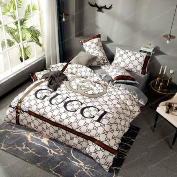 Luxury Gucci Logo Fashion Brands 25 Bedding Set