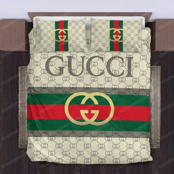 Luxury Gucci Logo Fashion Brands 42 Bedding Set - Image 2