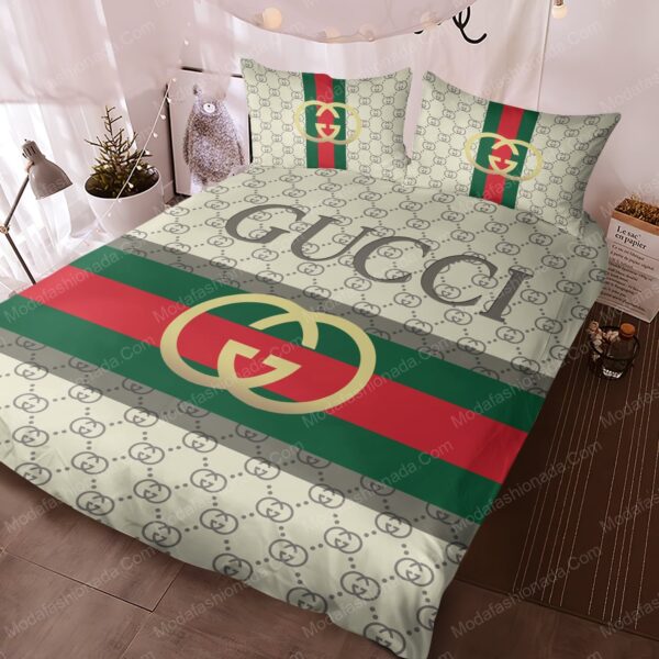 Luxury Gucci Logo Fashion Brands 42 Bedding Set - Image 4