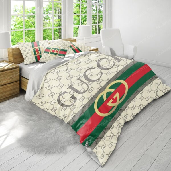 Luxury Gucci Logo Fashion Brands 42 Bedding Set - Image 5