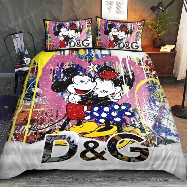 Mickey Minne Street Style Dolce & Gabbana Christmas Bedding Sets - Image 2