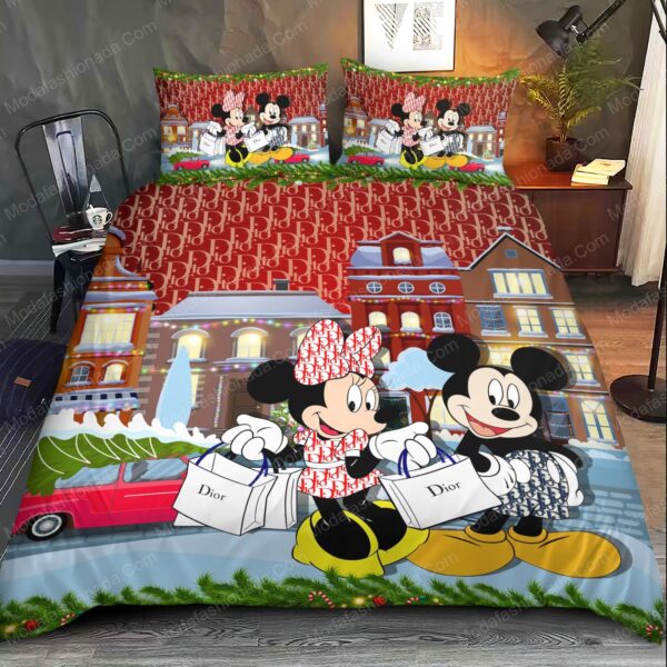Mickey & Minnie Mouse Dior Merry Christmas Bedding Sets - Image 2
