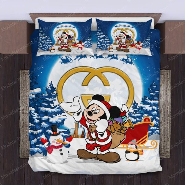 Mickey Pattern Gucci Merry Christmas Bedding Sets