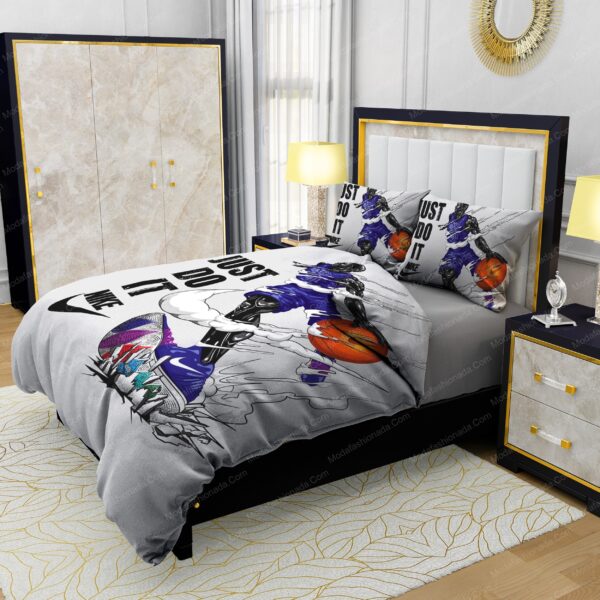 Nike Air Jordan JUST DO IT Design & Quality Comfortable 4 Pieces Bedding Sets - Image 4