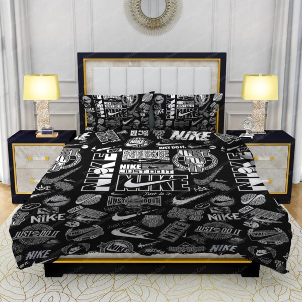 Nike Just Do It Black Background Bedding Sets
