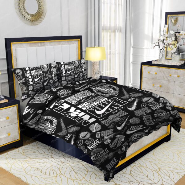 Nike Just Do It Black Background Bedding Sets - Image 2