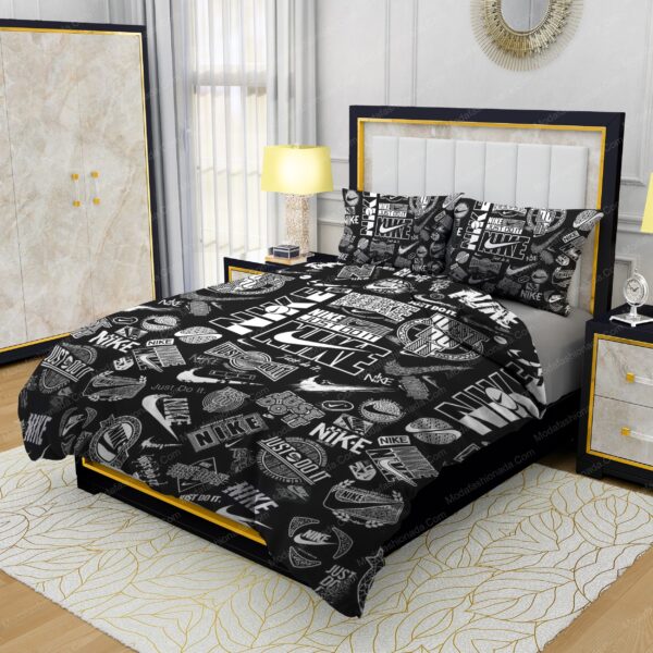 Nike Just Do It Black Background Bedding Sets - Image 3