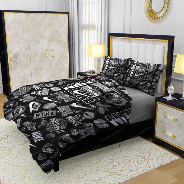Nike Just Do It Black Background Bedding Sets - Image 4